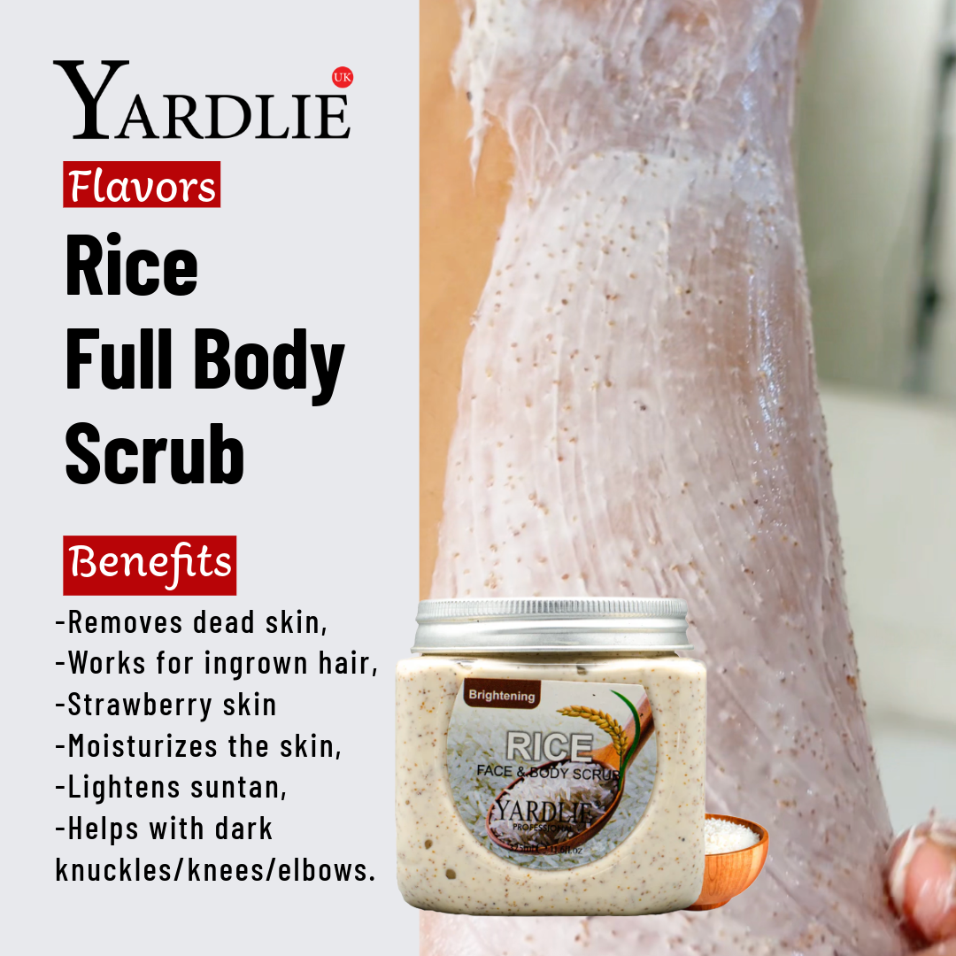 Full Body Rice Scrub YardlieUK Based Formula 325ML Offers