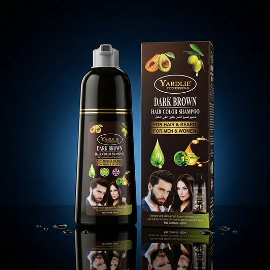 Yardlie Dark Brown Hair Color Shampoo UK Based Formula 200ML - 400ML