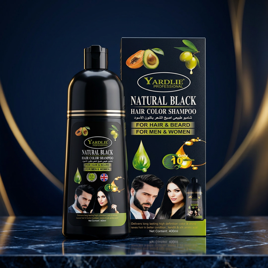 Yardlie Natural Black Hair Color Shampoo UK Based Formula 200ML - 400ML