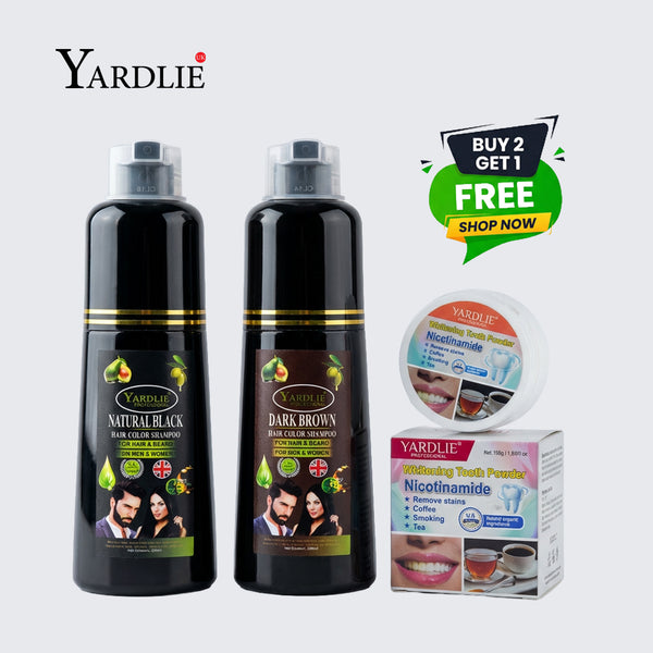 1 Black 1 Brown Shampoo Tooth Powder