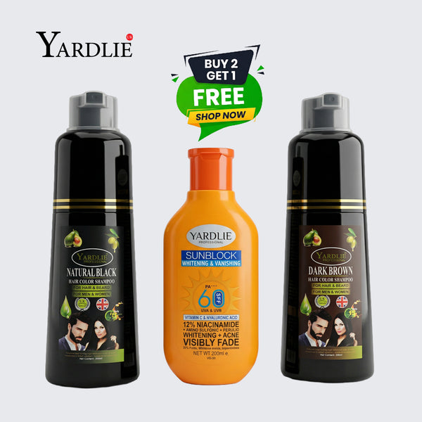 1 Black 1 Brown Shampoo SunScreen