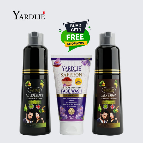 1 Black 1 Brown Shampoo 1 Fice FaceWash