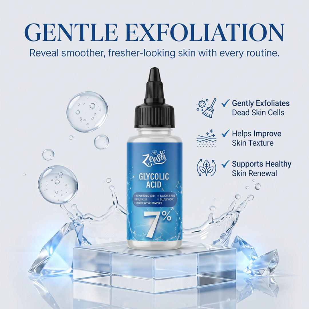 Zeesh 7% Glycolic Acid Whitening & Repair Bundle for Hands, Feet & Underarms