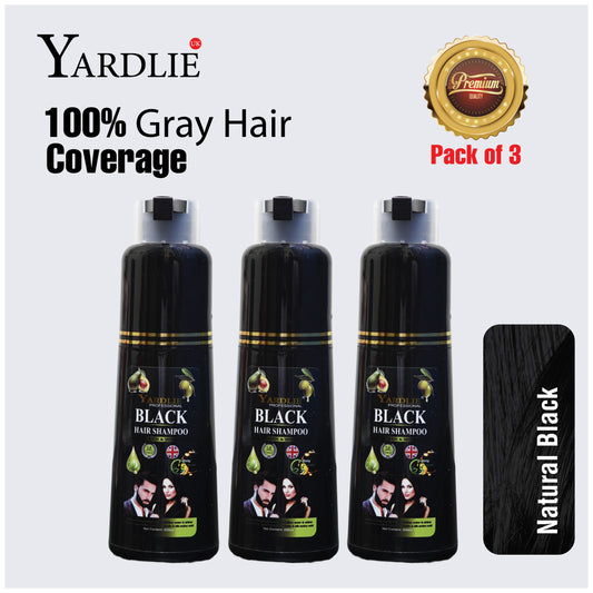 Yardlie Premium Natural Black Hair Color Shampoo UK Based