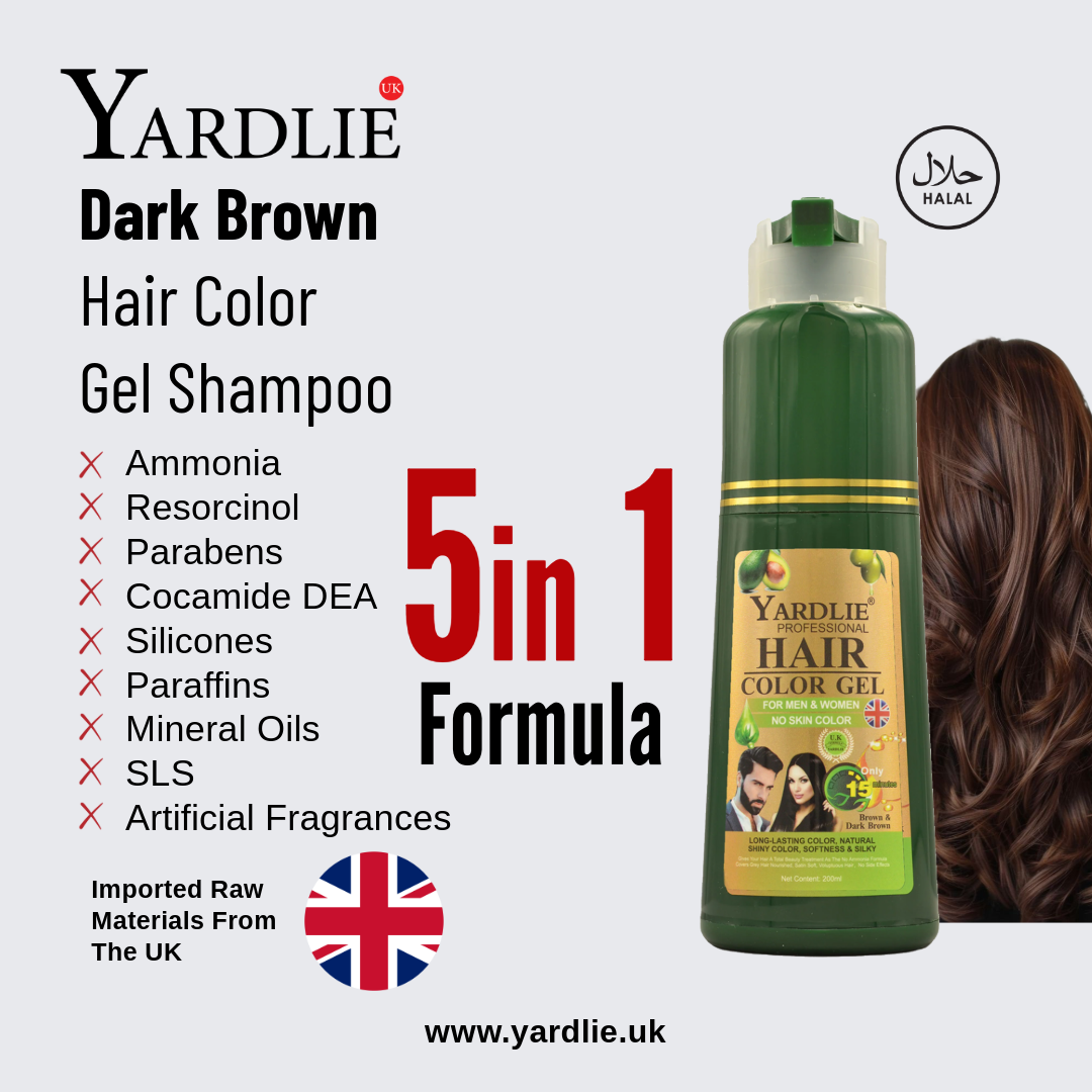 Yardlie Hair Color Gel Shampoo Italy Based Formula 200ML AND 400ML