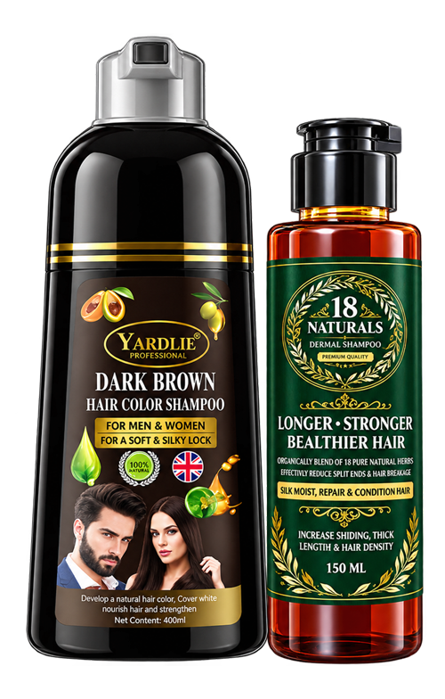 Instant Hair Color Shampoo and 18 Naturals Hair Oil